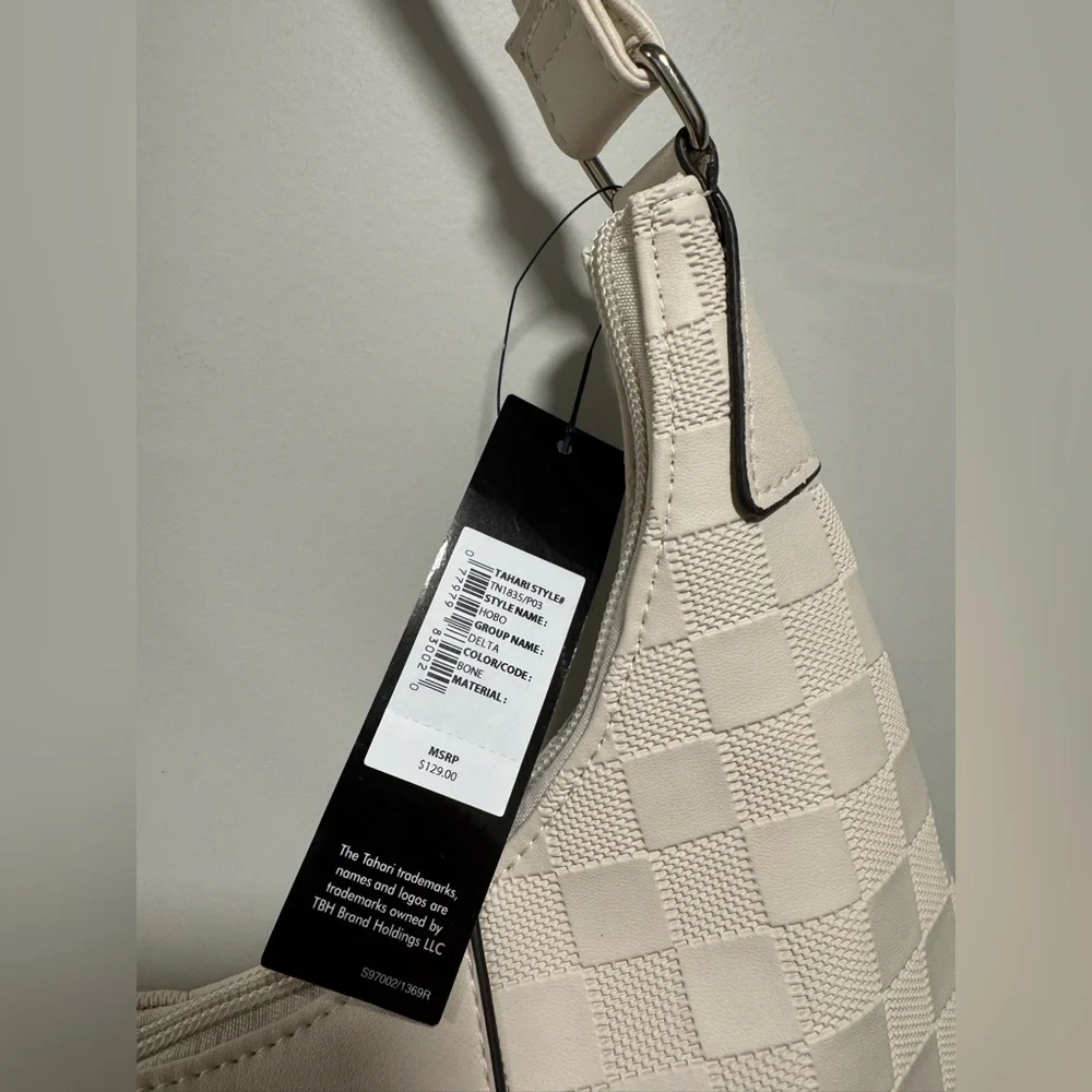 Tahari Cream Shoulder Bag - Picture 4 of 16
